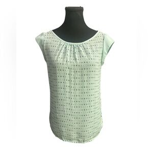 Elle Mint Green Cap Sleeve Blouse EUC S